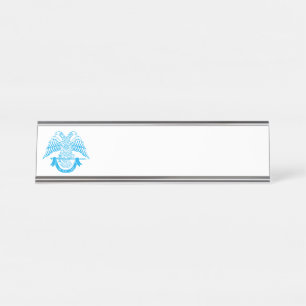 Porte-nom Pour Bureau Aigle à deux têtes comme symbole maçonnique