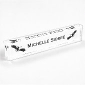 Porte-nom Pour Bureau Aigles en flammes