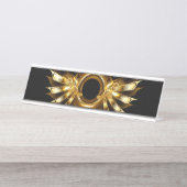 Porte-nom Pour Bureau Ailes steampunk (Devant)