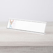 Porte-nom Pour Bureau Aimer mon vétérinaire (Devant)