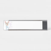 Porte-nom Pour Bureau Aimer mon vétérinaire (Devant)