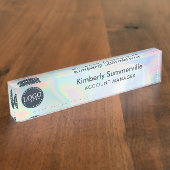 Porte-nom Pour Bureau Ajouter le logo de l'entreprise Holographique Empl (Taille)