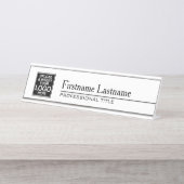 Porte-nom Pour Bureau Ajouter un logo d'entreprise, un nom, un titre pro (Devant)