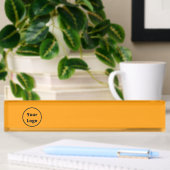 Porte-nom Pour Bureau Ajouter votre logo orange