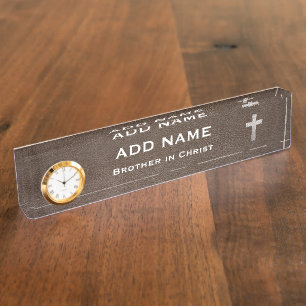 Porte-nom Pour Bureau Ajustez cette croix en métal