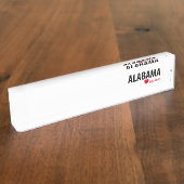 Porte-nom Pour Bureau Alabama mon amour (Taille)