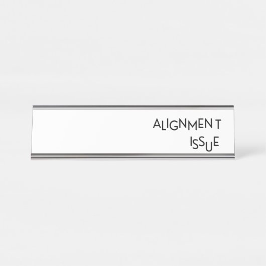 Porte-nom Pour Bureau Alignment Issue Industrial Glass Desk Name Plate (Devant)