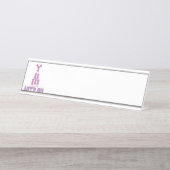 Porte-nom Pour Bureau Allons-y (Devant)