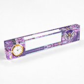 Porte-nom Pour Bureau Âme violette