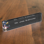 Porte-nom Pour Bureau Américain patriote Eagle (Taille)