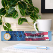 Porte-nom Pour Bureau American Flag