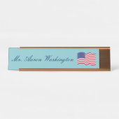 Porte-nom Pour Bureau American Flag Name Plate  (Devant)
