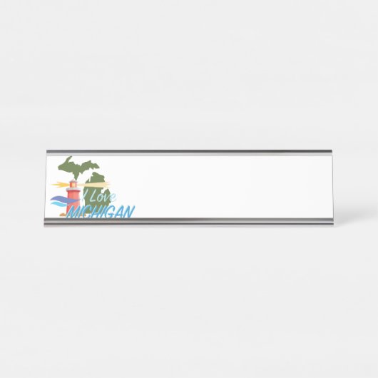 Porte-nom Pour Bureau Amour Michigan (Devant)