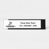 Porte-nom Pour Bureau Amoureux des zèbres sur mesure (Devant)