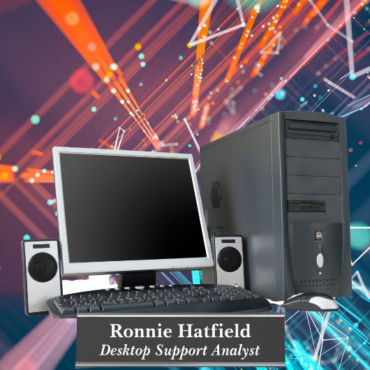 Porte-nom Pour Bureau Analyste du support de bureau noir