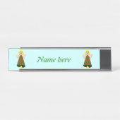 Porte-nom Pour Bureau Ange de Noël Bell Personnalisé (Devant)