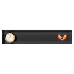 Porte-nom Pour Bureau Angel Fire Heart with Wings
