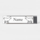 Porte-nom Pour Bureau Animal de chèvre Thunder_Cove (Devant)