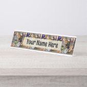 Porte-nom Pour Bureau Animaux sauvages de la Savane africaine (Devant)