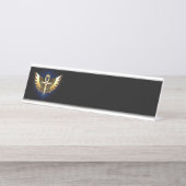 Porte-nom Pour Bureau Ankh or avec ailes (Devant)