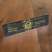 Porte-nom Pour Bureau Anneau d'or, Phoenix en hausse, service mortuaire (Taille)