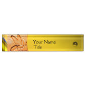 PORTE-NOM POUR BUREAU ANTIQUE EGYPTIENNE HONEY BEE BEEKEEPER JAUNE (Devant)