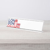 Porte-nom Pour Bureau Appel de Londres (Devant)