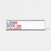 Porte-nom Pour Bureau Appel de Londres (Devant)
