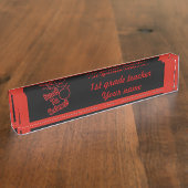 Porte-nom Pour Bureau Apple et retour à l'école - (Taille)