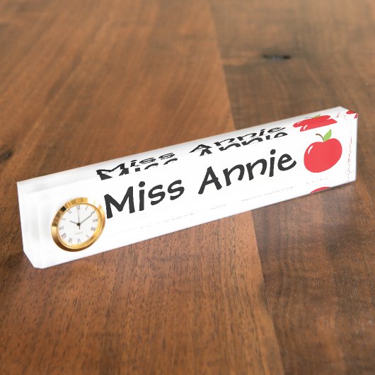 Porte-nom Pour Bureau Apple pour le professeur (Taille)