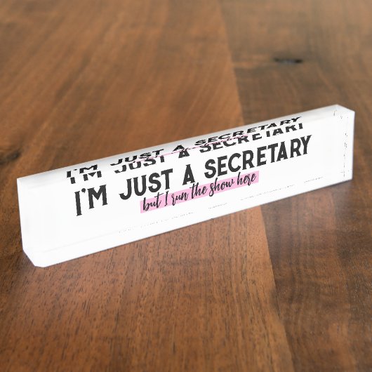 Porte-nom Pour Bureau Appréciation du secrétaire administratif (Taille)