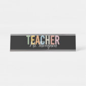 Porte-nom Pour Bureau Appréciation personnalisée de l'enseignant Retour  (Devant)