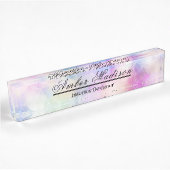 Porte-nom Pour Bureau Aquarelle