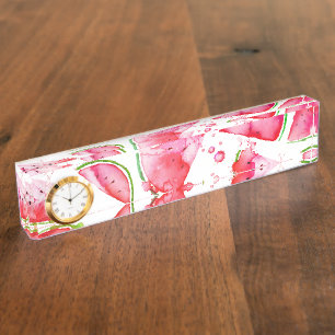 Porte-nom Pour Bureau Aquarelle pastèque 1