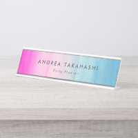 Aquarelle rose et bleu Ombre | Ajouter un nom