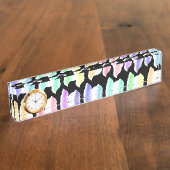 Porte-nom Pour Bureau Aquarelle Splash ! (Taille)
