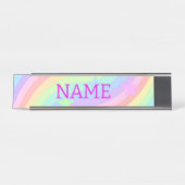 Porte-nom Pour Bureau Arc en ciel et étoiles (Devant)