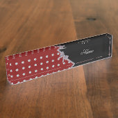Porte-nom Pour Bureau Arc rouge nommé fait sur commande de parties (Taille)