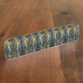 Porte-nom Pour Bureau Architecture Déco La Nuit (Taille)