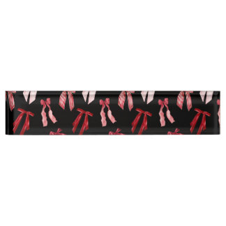 Porte-nom Pour Bureau Arcs rouges en noir