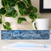 Porte-nom Pour Bureau Ardoise bleue