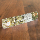 Porte-nom Pour Bureau Argent et or Noël Arbre II