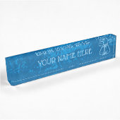 Porte-nom Pour Bureau Arrière - plan Blue Lyre