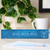 Porte-nom Pour Bureau Arrière - plan Blue Lyre