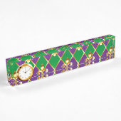 Porte-nom Pour Bureau Arrière - plan de bijoux Mardi Gras