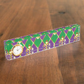 Porte-nom Pour Bureau Arrière - plan de bijoux Mardi Gras (Taille)