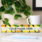 Porte-nom Pour Bureau Arrière - plan orange