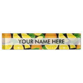 Porte-nom Pour Bureau Arrière - plan orange (Devant)