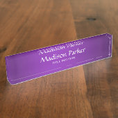 Porte-nom Pour Bureau Arrière - plan pourpre (Taille)