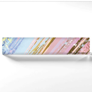 Porte-nom Pour Bureau Arrière - plan rose texturé